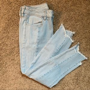 Two Toned Cropped Jeans American Eagle